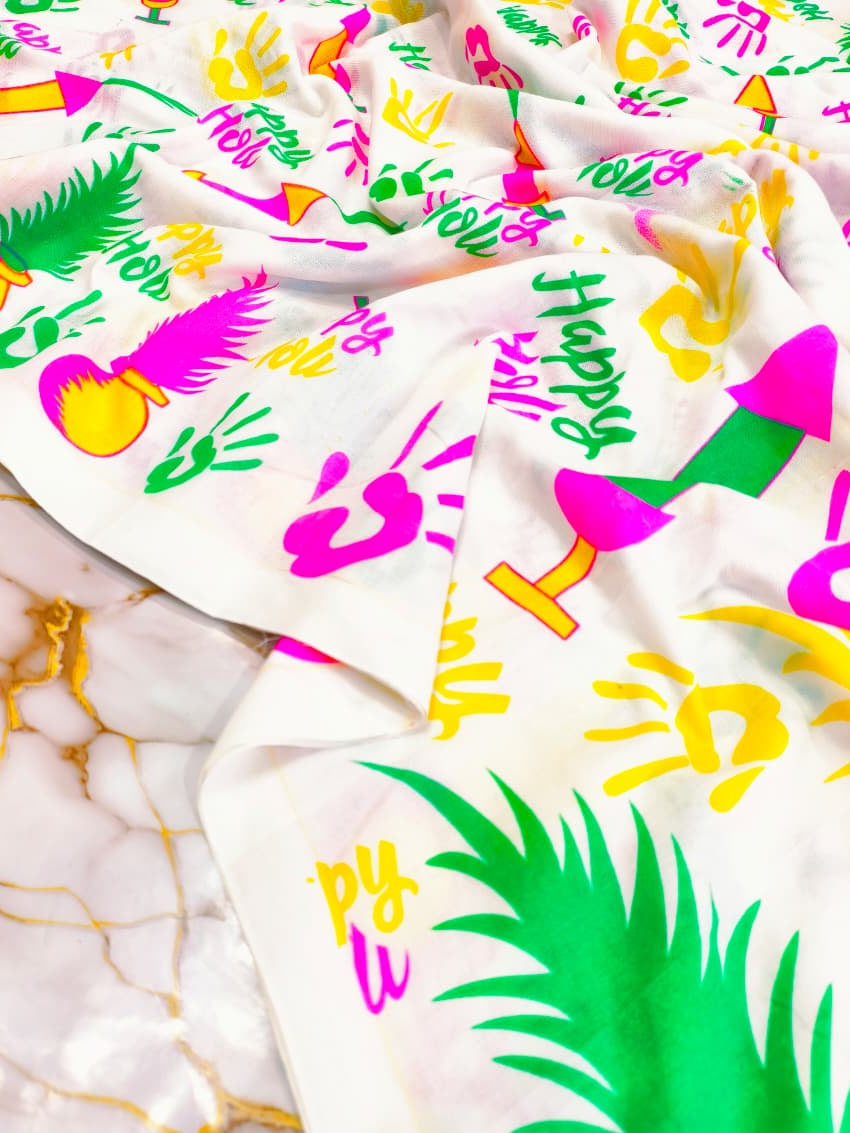 Holi Special-Rang Mahal Mul Cotton Saree