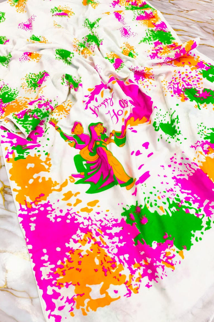 Holi Special-Rang Mahal Mul Cotton Saree