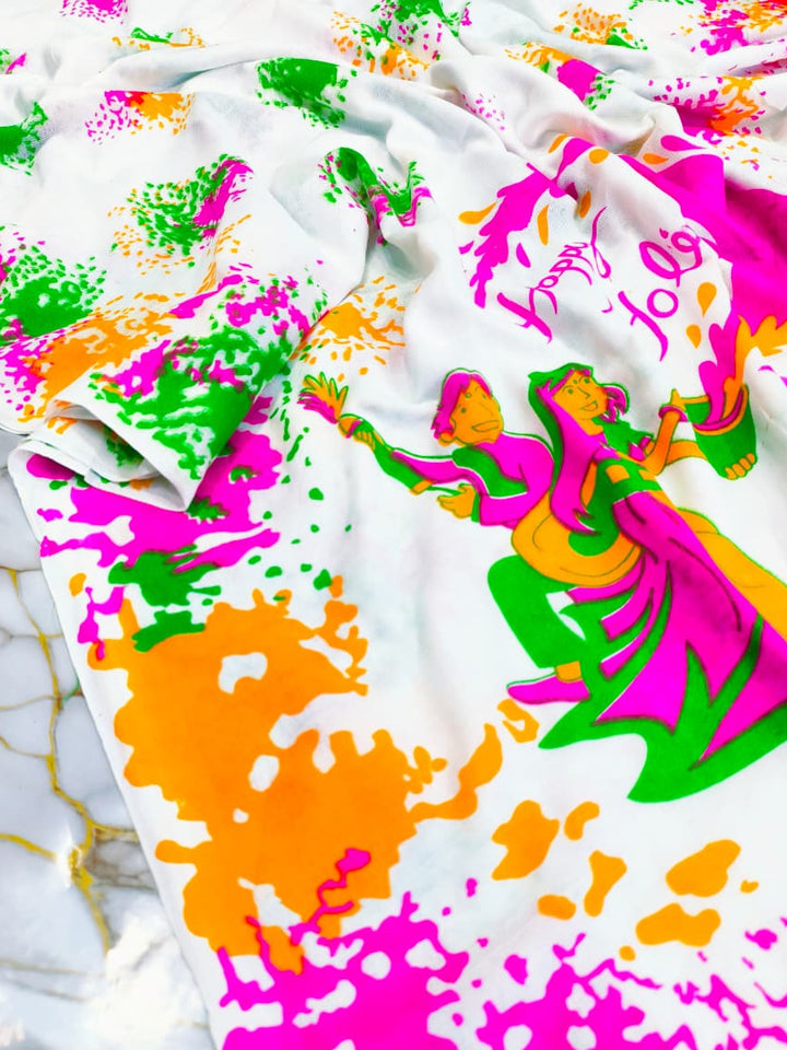 Holi Special-Rang Mahal Mul Cotton Saree