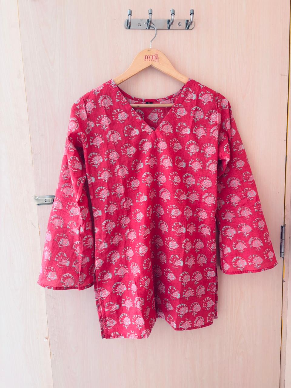 Pink Trend-Pure cotton kurti