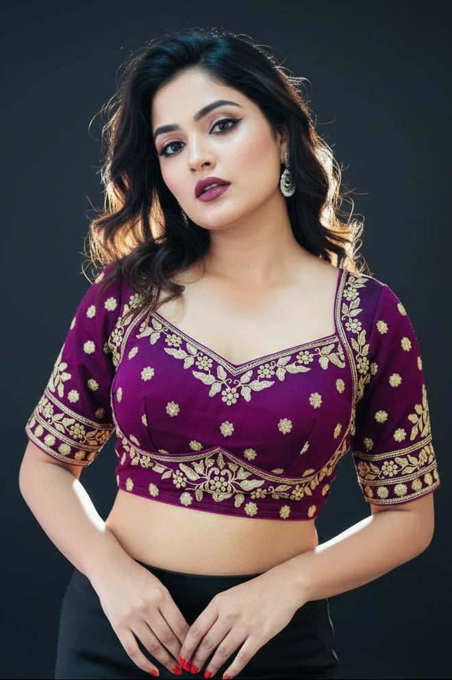 Divine Shine Vichitra Silk Blouse