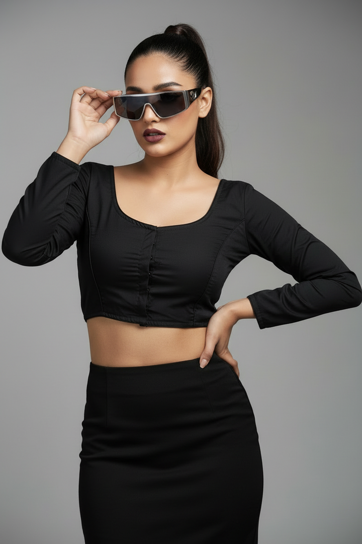 Solid Trends-Fancy Designer Blouse