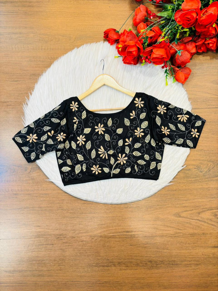 Friendly Note-Kantha Stitch Designer Blouse