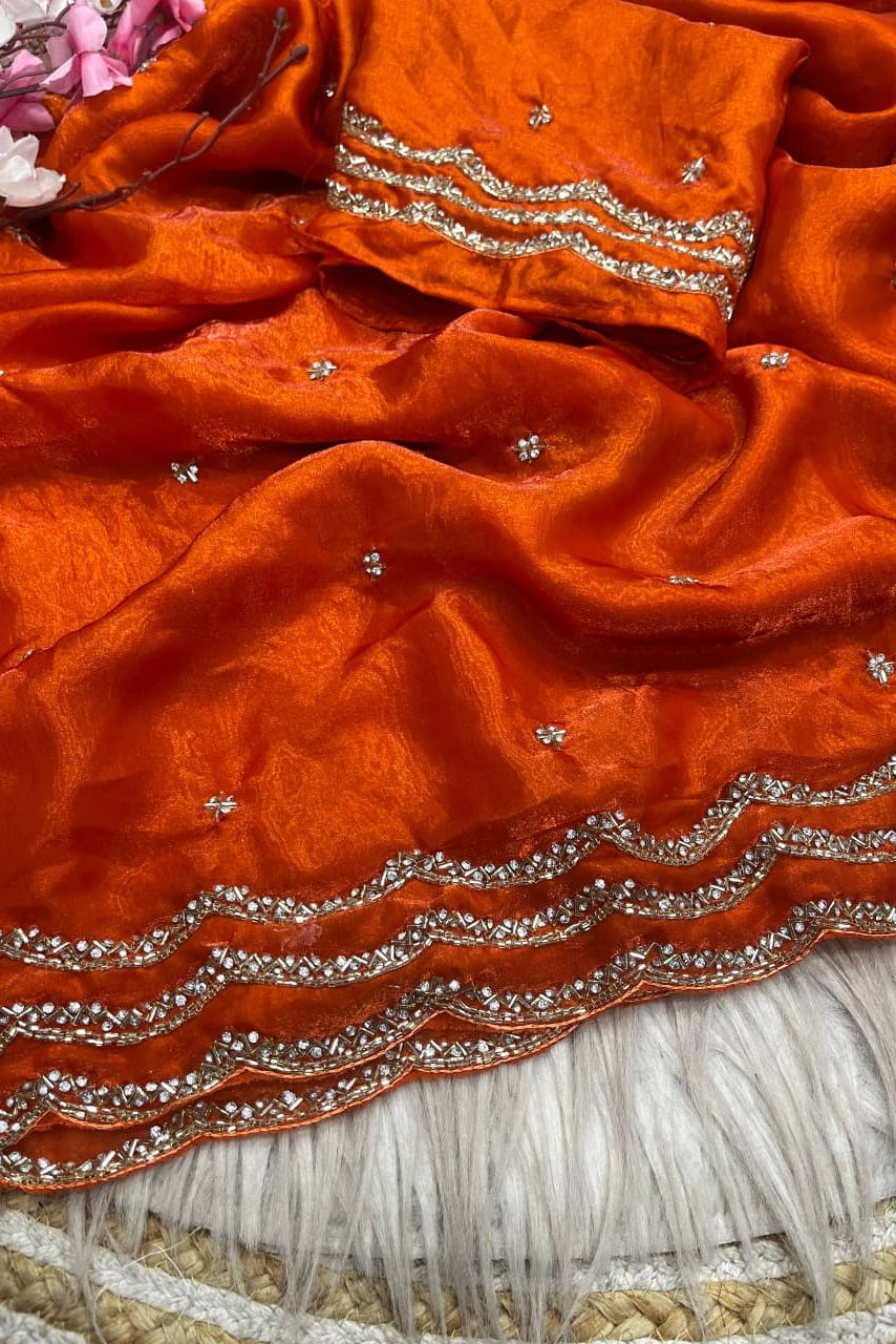 Ethnic Spiral Fancy Silk Saree