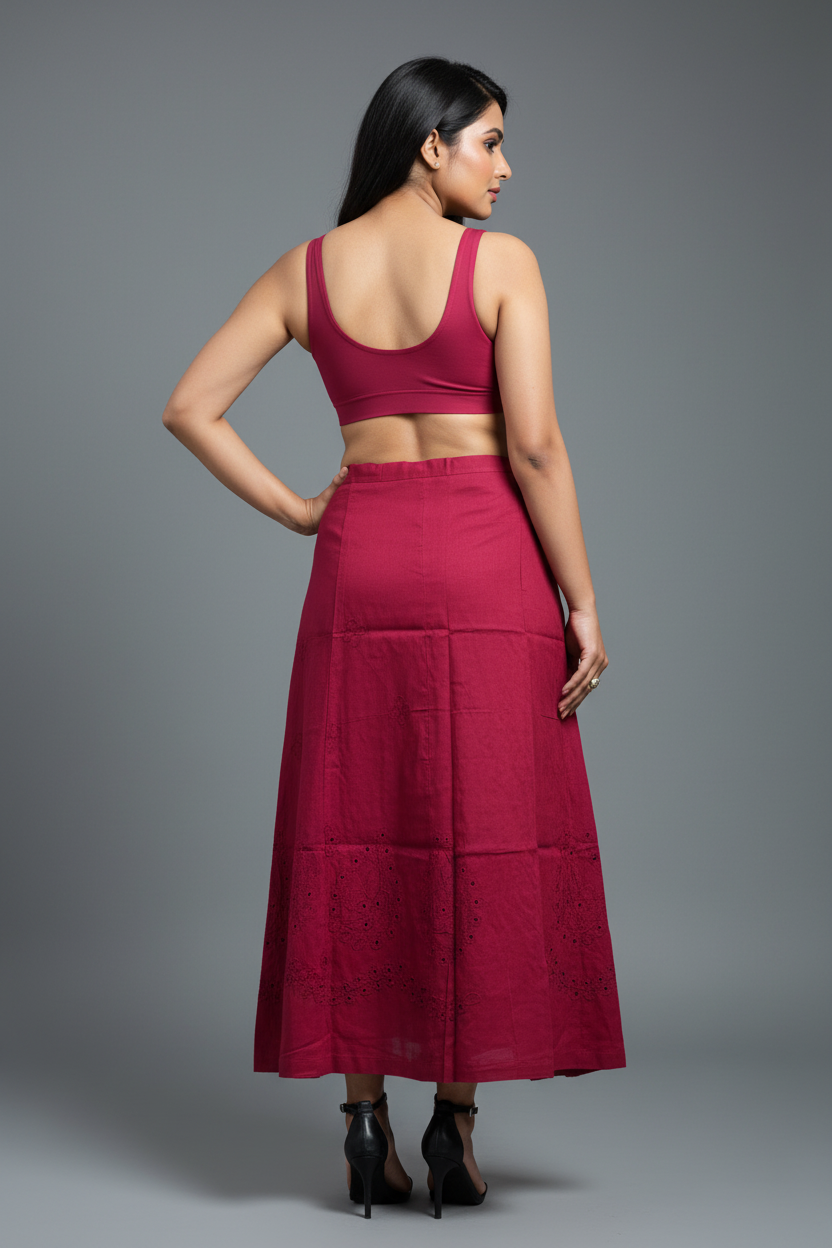 Standard Fit- Chikankari Work Underskirt (Petticoat )