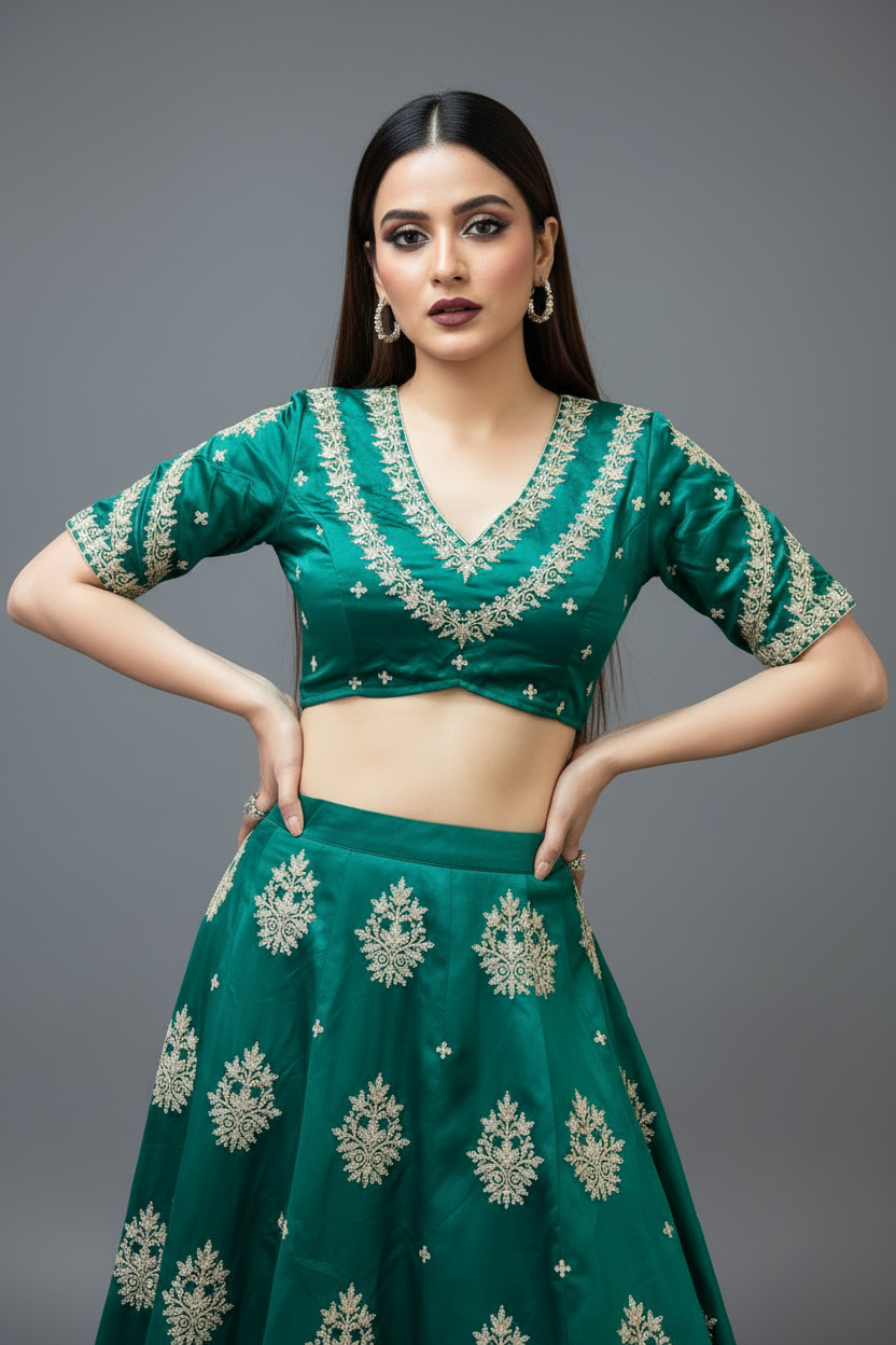 Infinity Loop Designer Fancy Silk Blouse