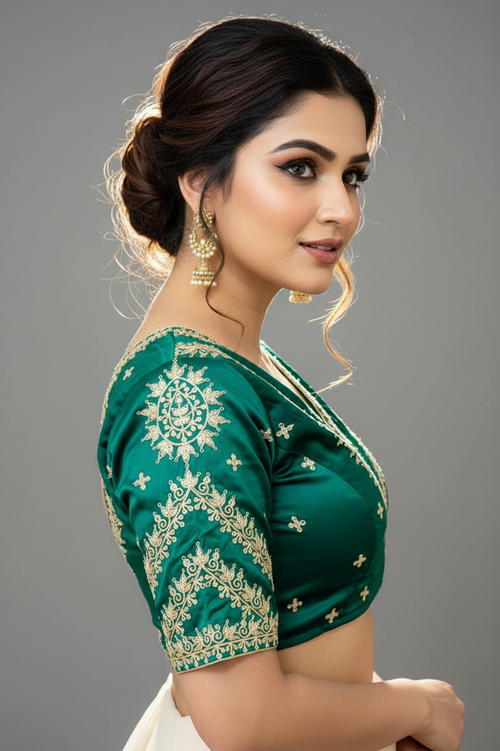 Infinity Loop Designer Fancy Silk Blouse