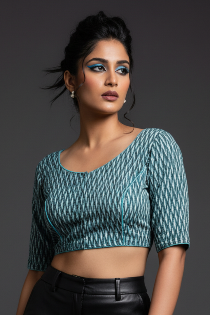 Live Everyday - Printed Cotton Designer Blouse