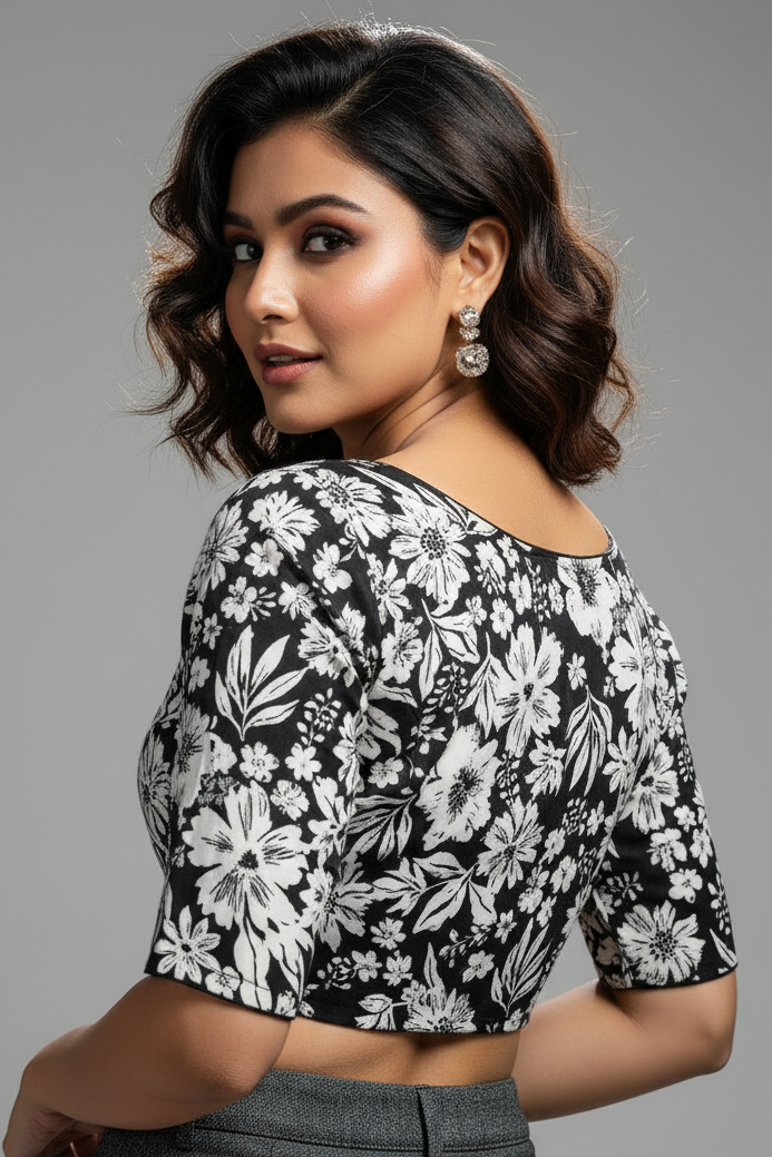 Live Everyday - Printed Cotton Designer Blouse