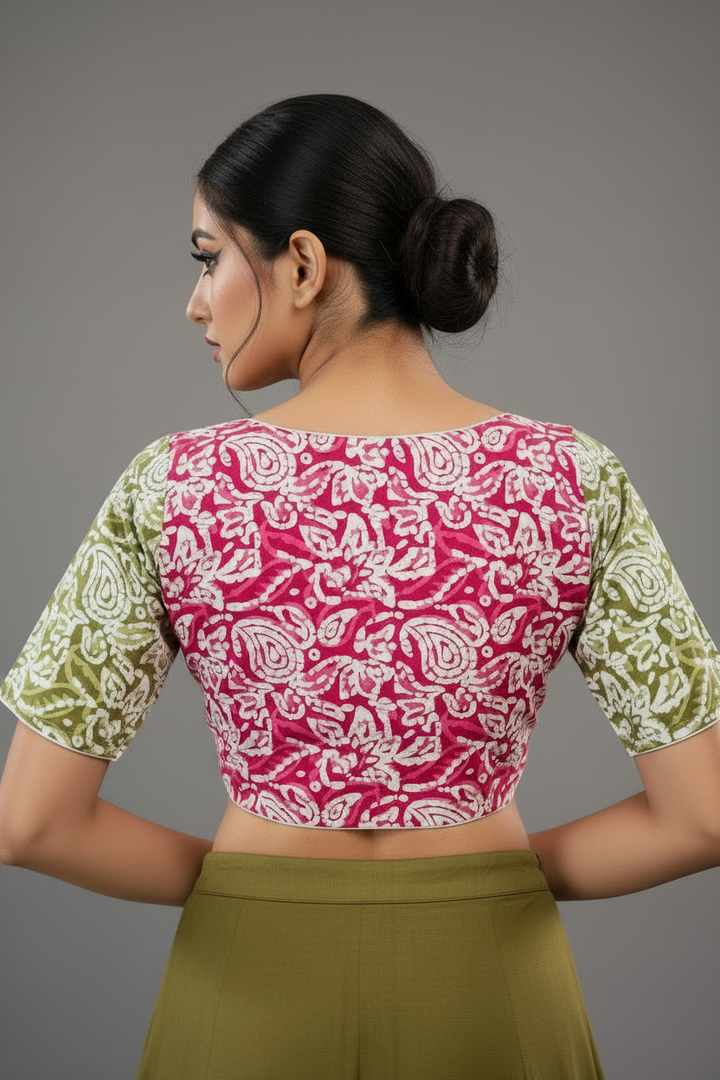 Live Everyday - Printed Cotton Designer Blouse