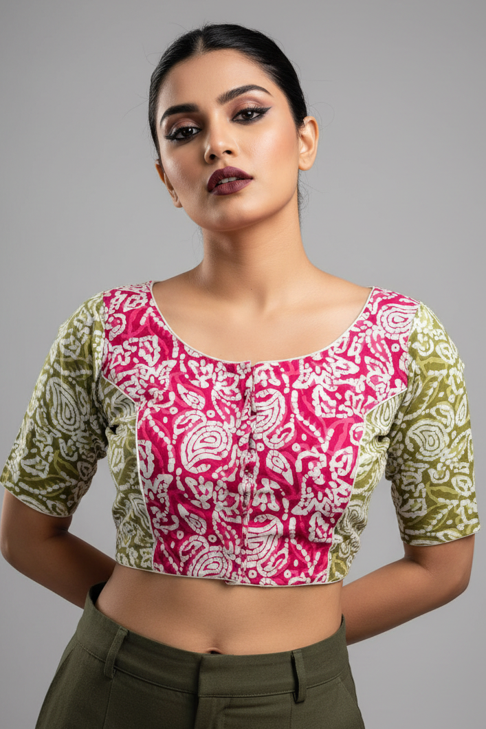Live Everyday - Printed Cotton Designer Blouse