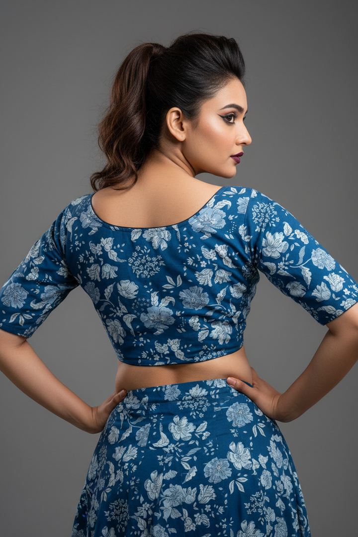 Live Everyday - Printed Cotton Designer Blouse