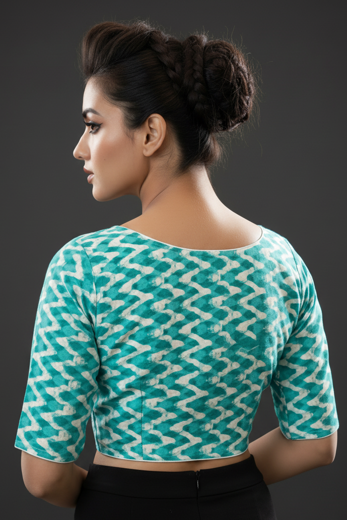 Live Everyday - Printed Cotton Designer Blouse