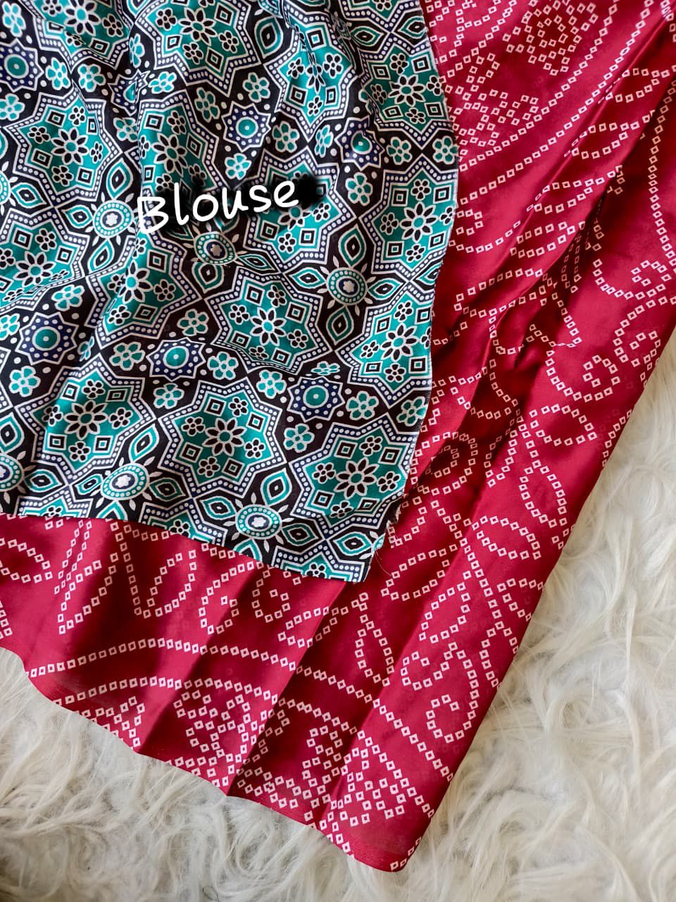 Emerald Glow Satin Dola Silk Saree