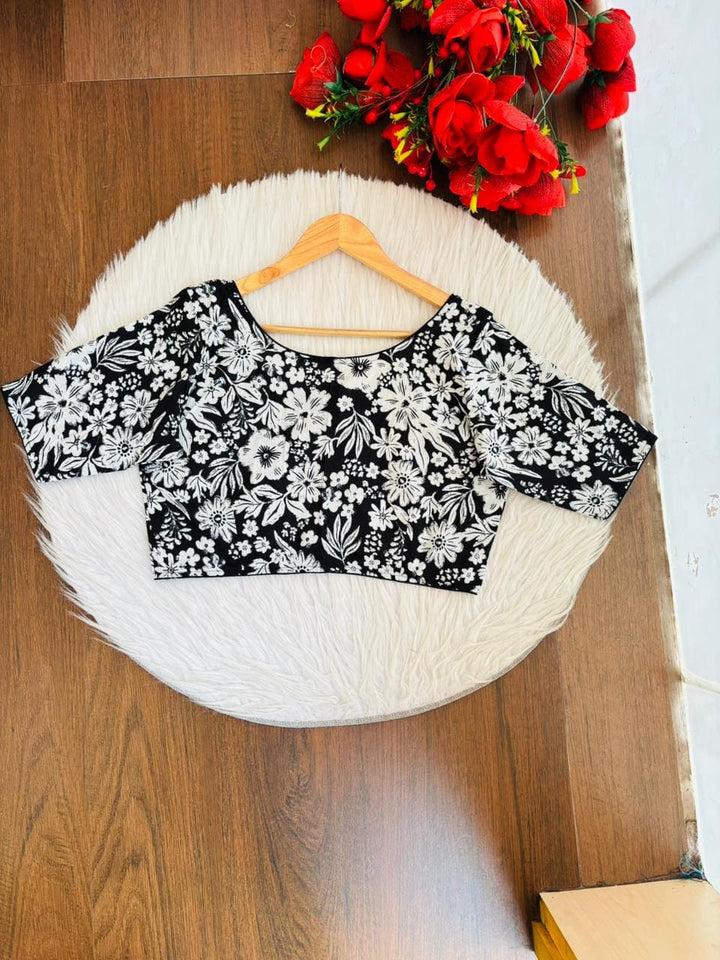 Live Everyday - Printed Cotton Designer Blouse