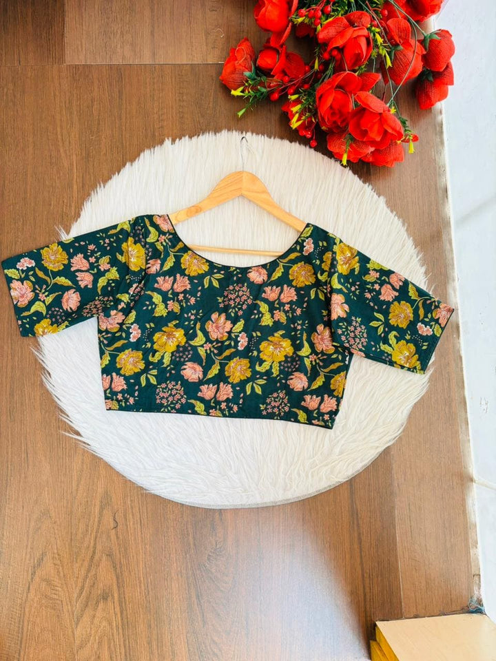 Live Everyday - Printed Cotton Designer Blouse