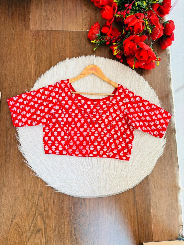 Live Everyday - Printed Cotton Designer Blouse