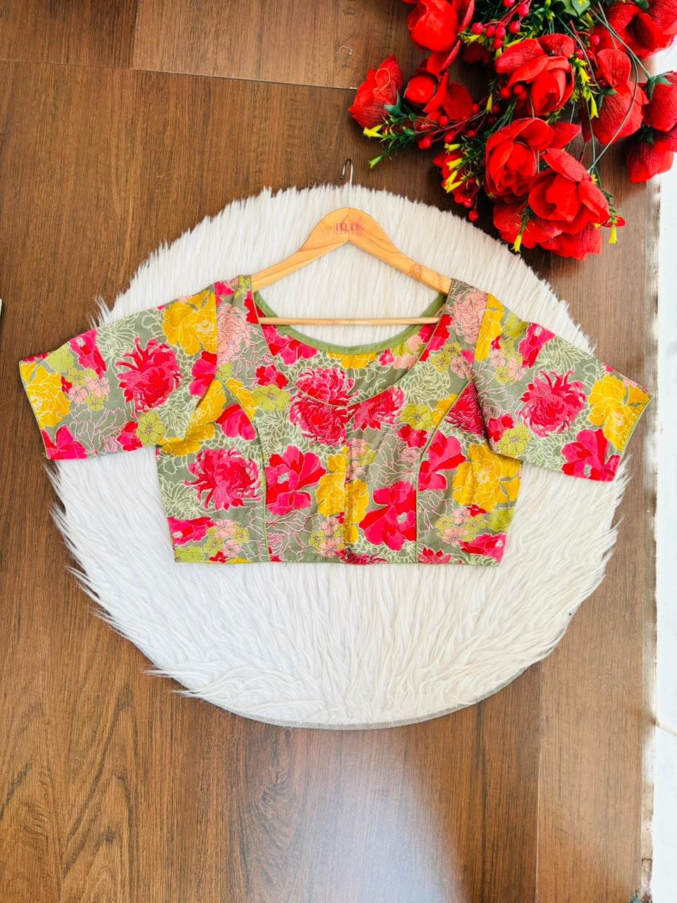 Live Everyday - Printed Cotton Designer Blouse