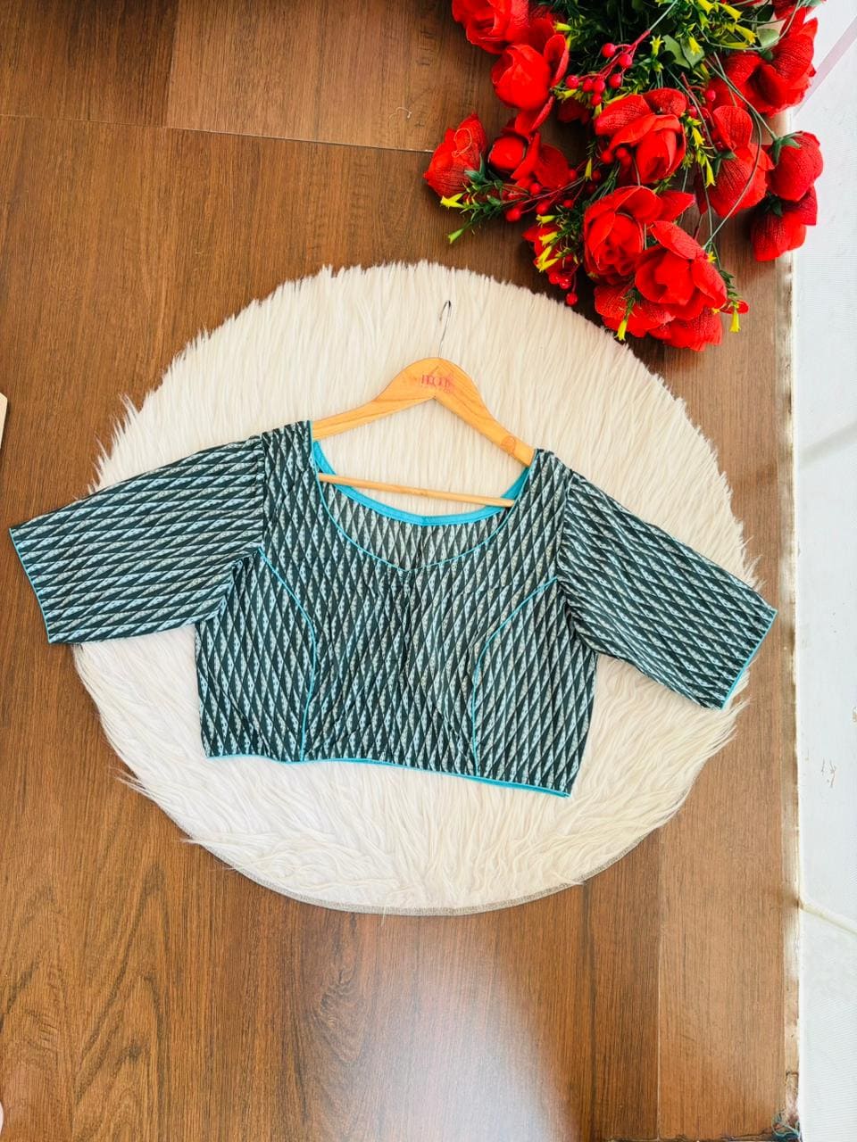 Live Everyday - Printed Cotton Designer Blouse