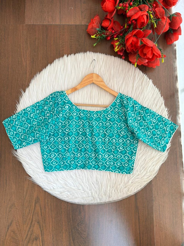 Live Everyday - Printed Cotton Designer Blouse