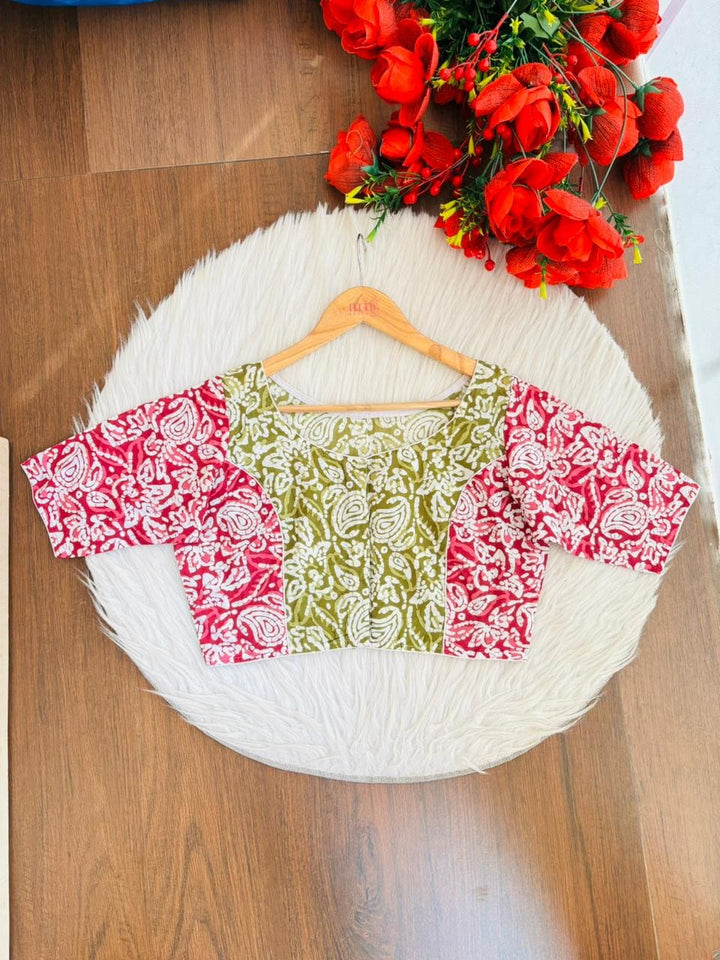 Live Everyday - Printed Cotton Designer Blouse