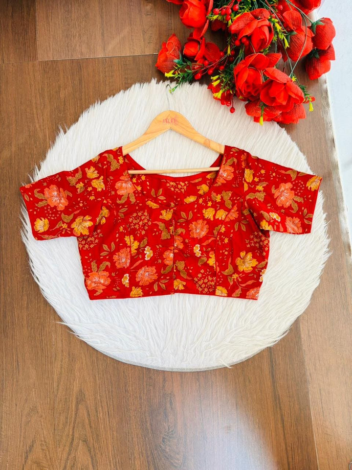 Live Everyday - Printed Cotton Designer Blouse