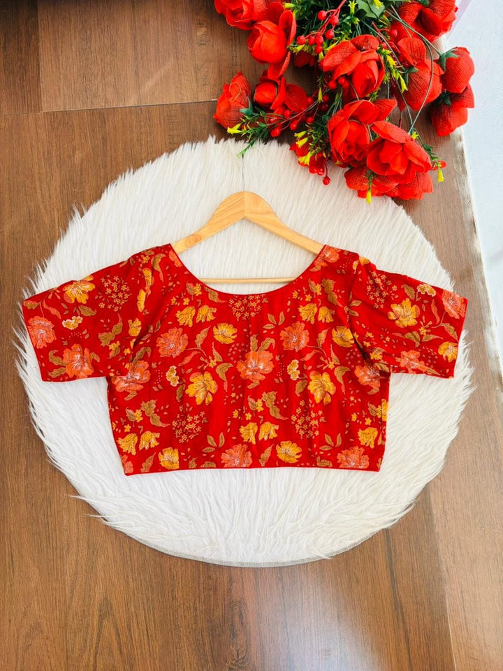 Live Everyday - Printed Cotton Designer Blouse