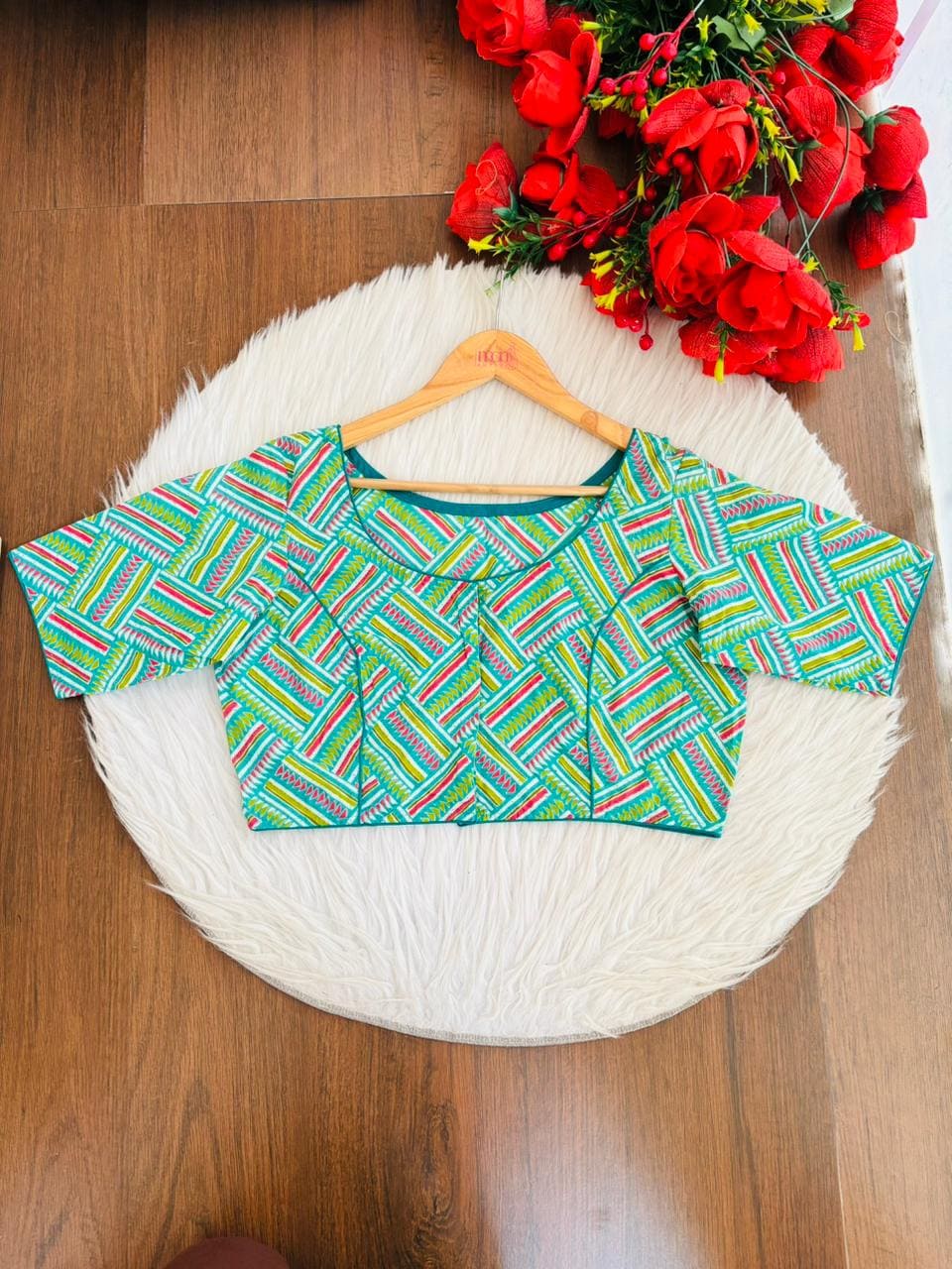 Live Everyday - Printed Cotton Designer Blouse