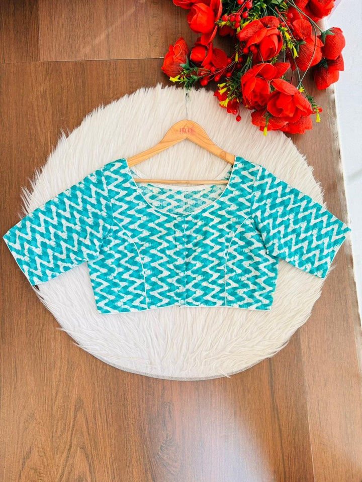 Live Everyday - Printed Cotton Designer Blouse