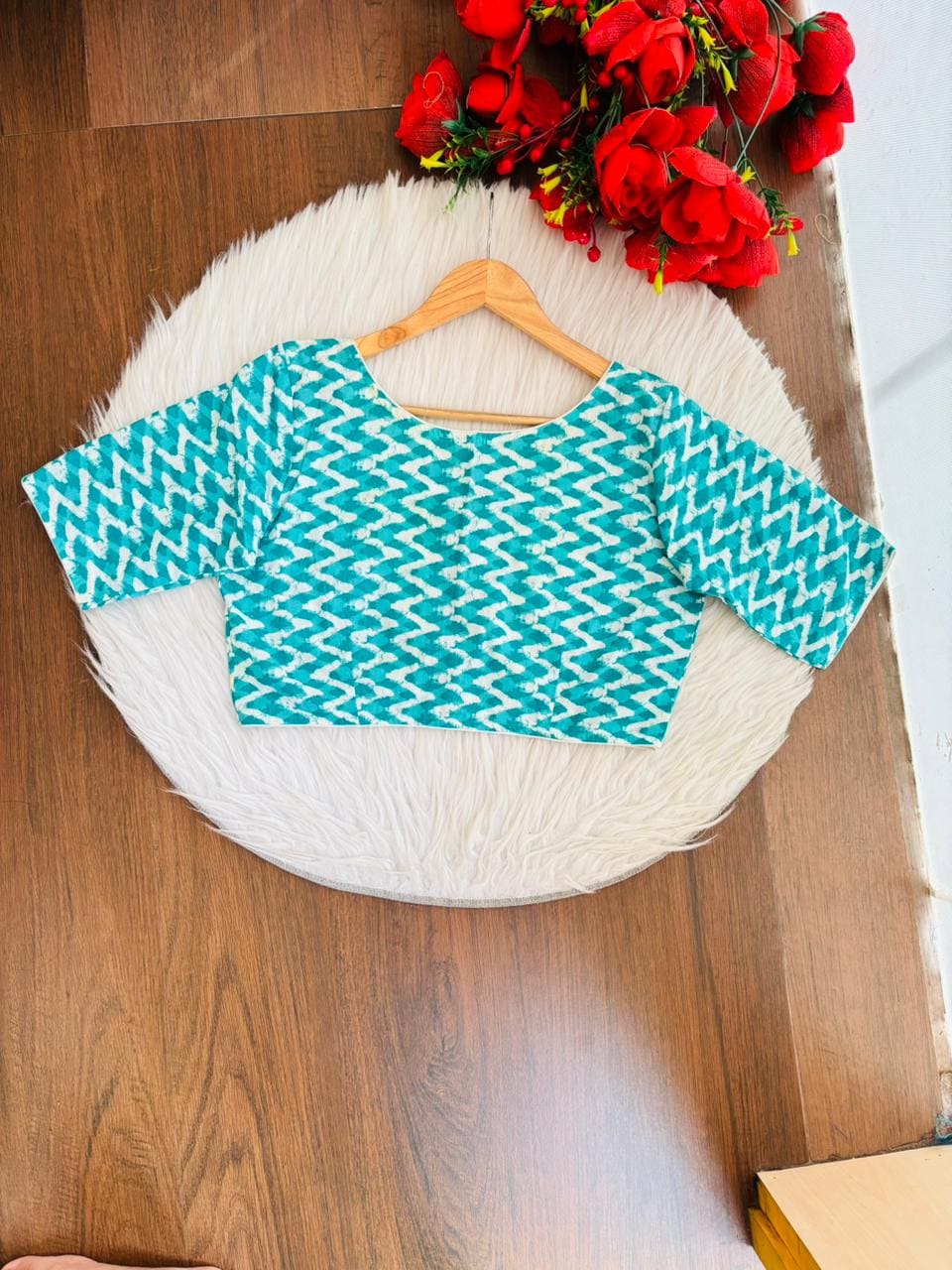 Live Everyday - Printed Cotton Designer Blouse