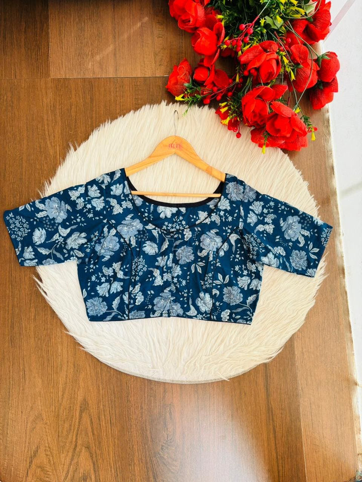 Live Everyday - Printed Cotton Designer Blouse