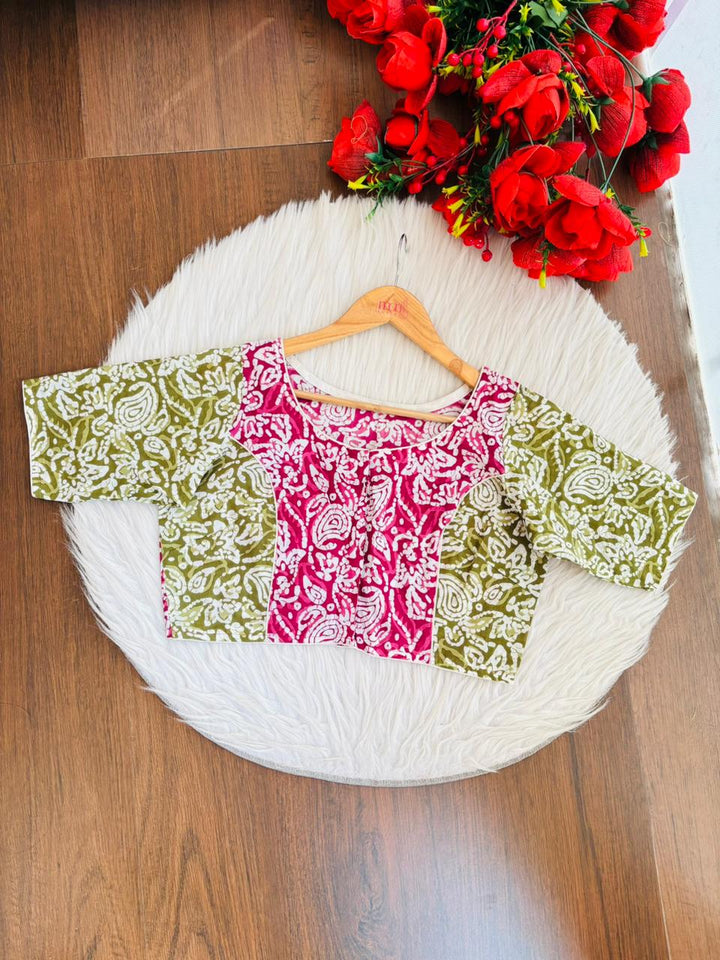 Live Everyday - Printed Cotton Designer Blouse