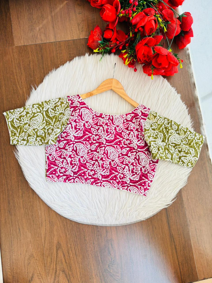 Live Everyday - Printed Cotton Designer Blouse