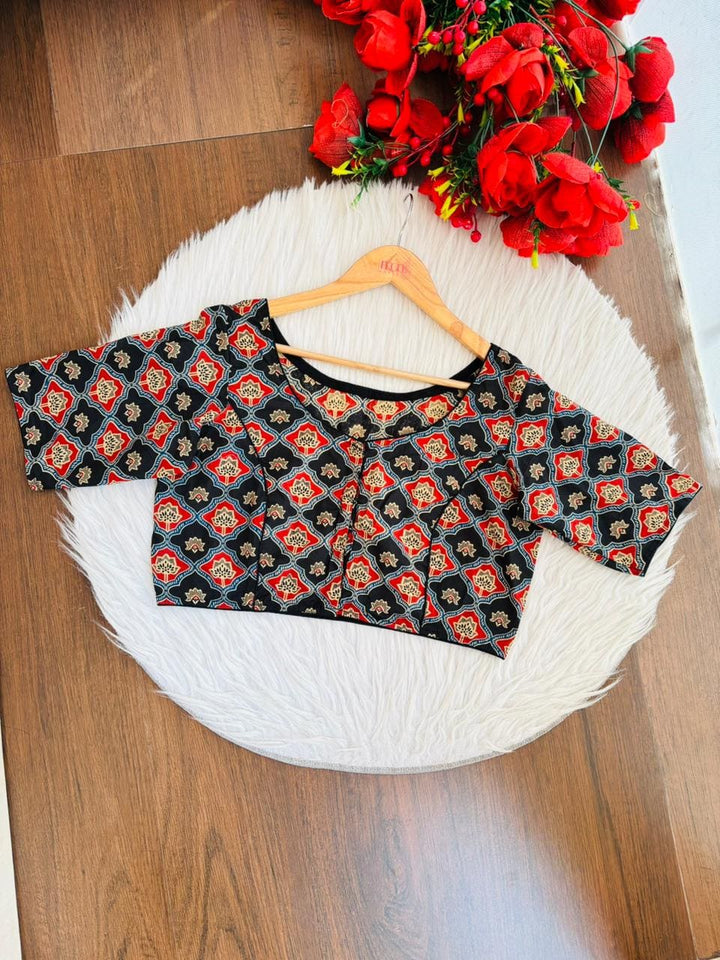 Live Everyday - Printed Cotton Designer Blouse