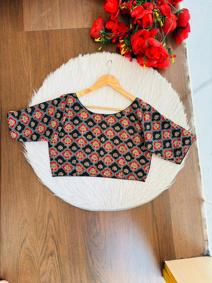 Live Everyday - Printed Cotton Designer Blouse