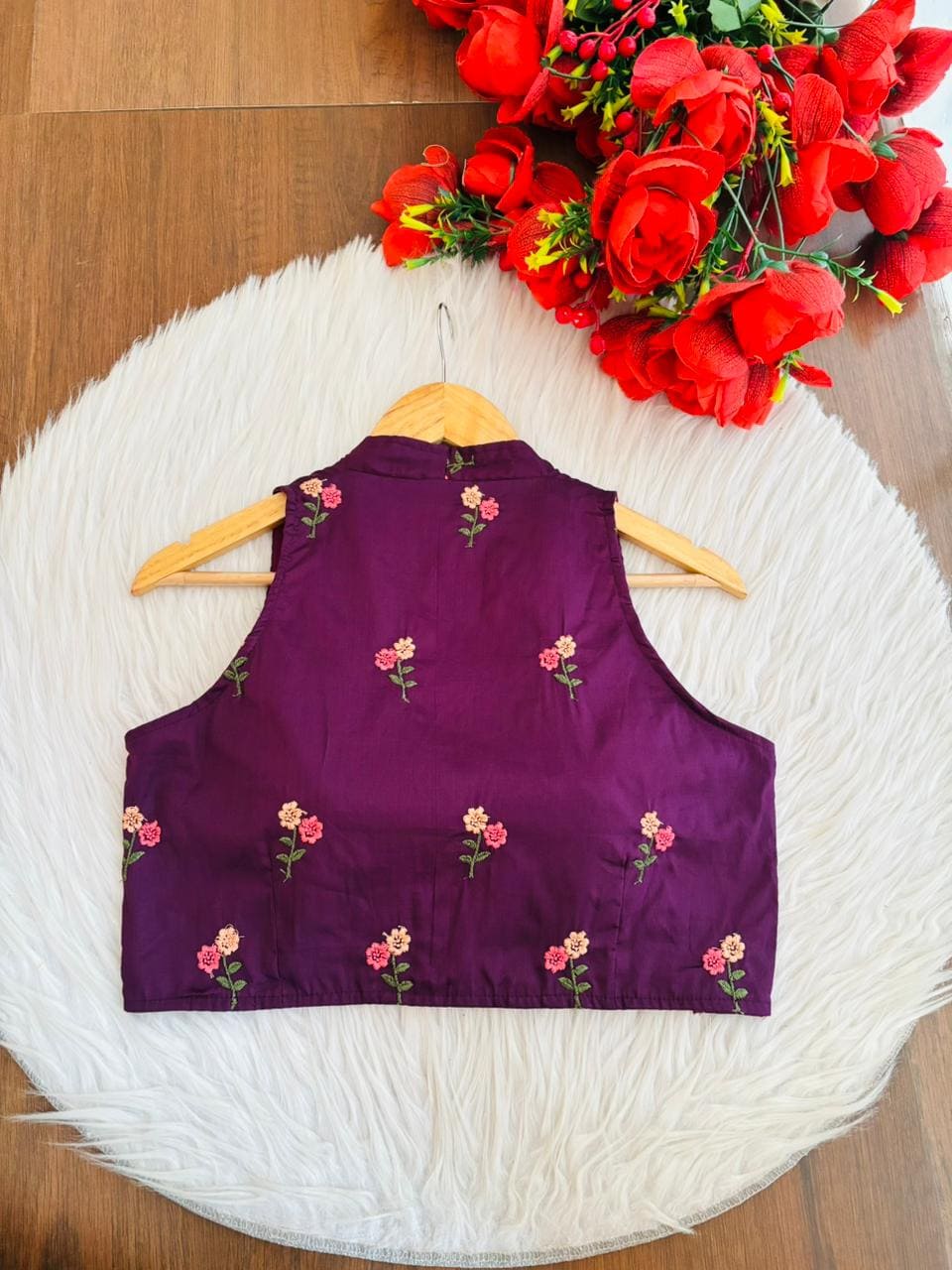 Dealing In Embroidery - Halter neck Blouse