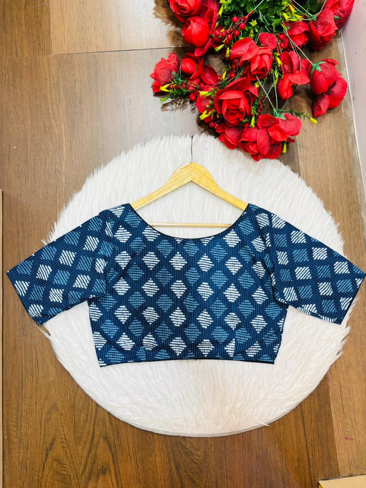 Live Everyday - Printed Cotton Designer Blouse