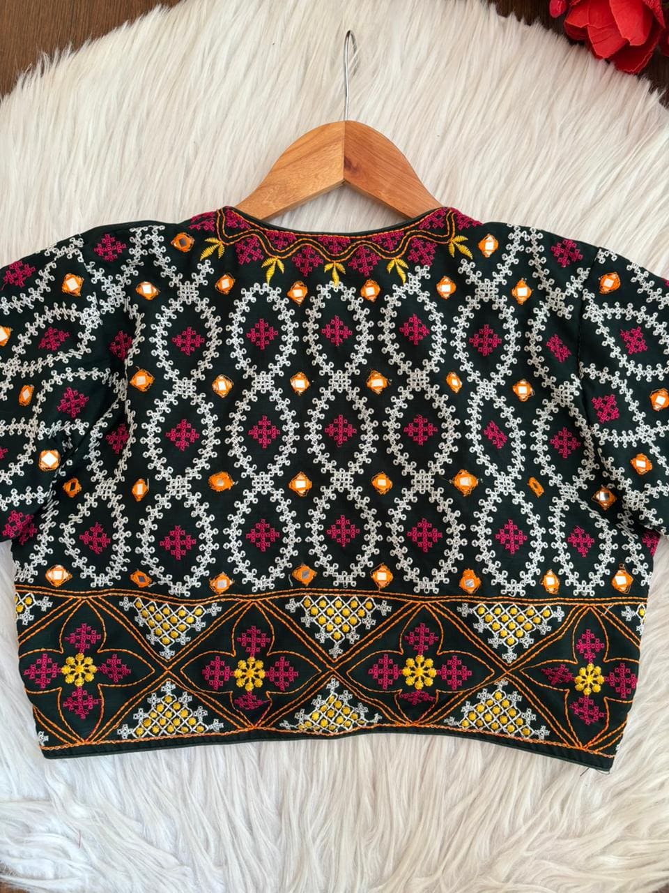 Kutch Style Vichitra Silk Blouse