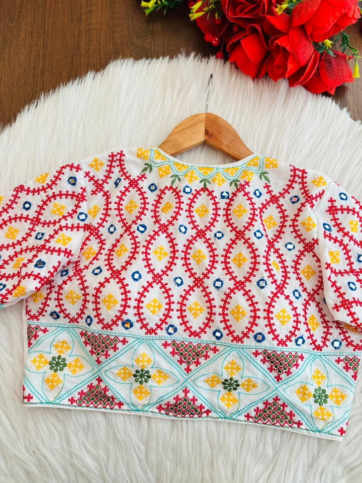 Kutch Style Vichitra Silk Blouse