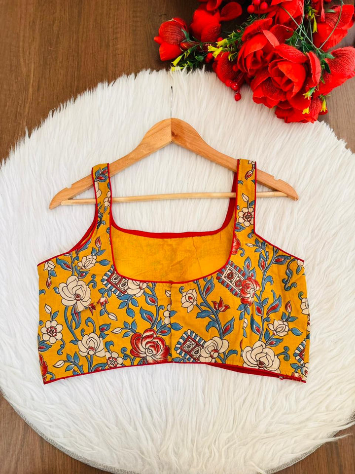Pop Fusion kalamkari-Designer Blouse