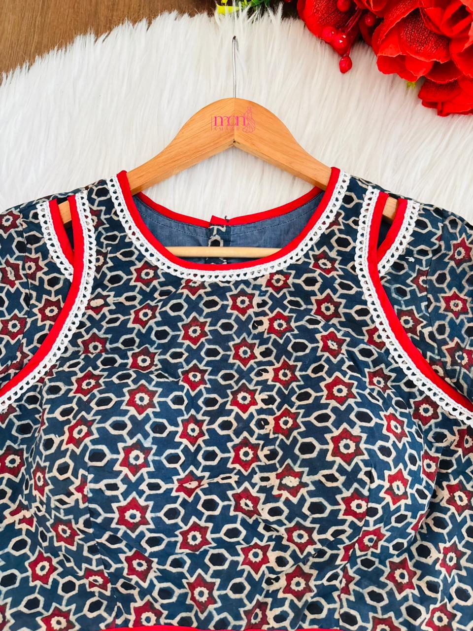 Fresh Realm Classic Ajrakh Cotton Blouse