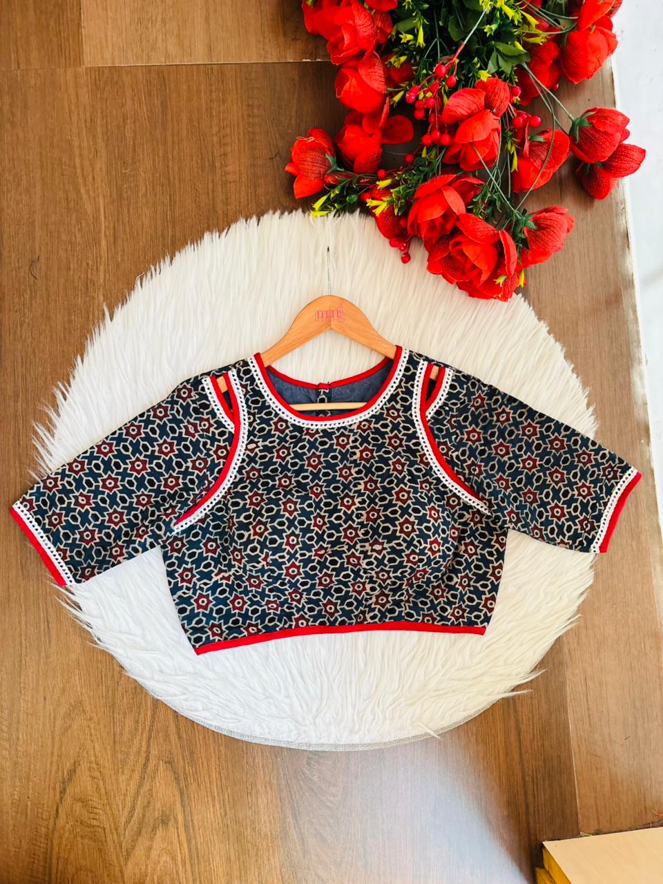 Fresh Realm Classic Ajrakh Cotton Blouse