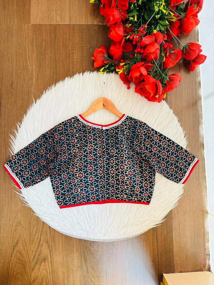 Fresh Realm Classic Ajrakh Cotton Blouse