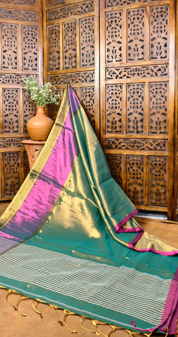 Hushed Romance Banarasi Tissue Silk