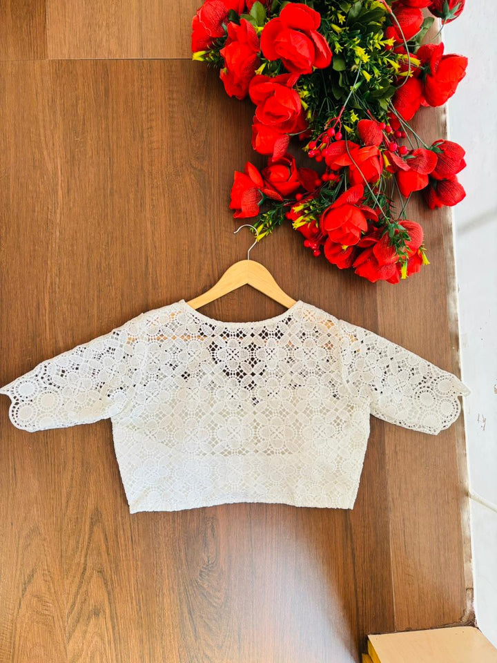 Whimsical Weave Crochet Blouse