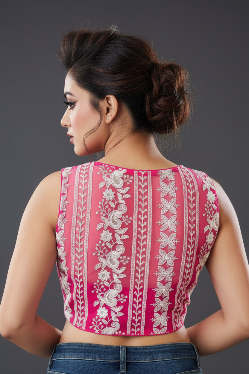 Delicate Threads Designer Net Blouse