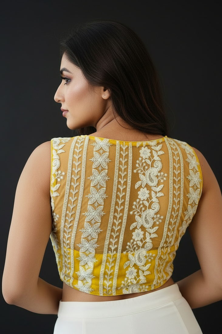 Delicate Threads Designer Net Blouse