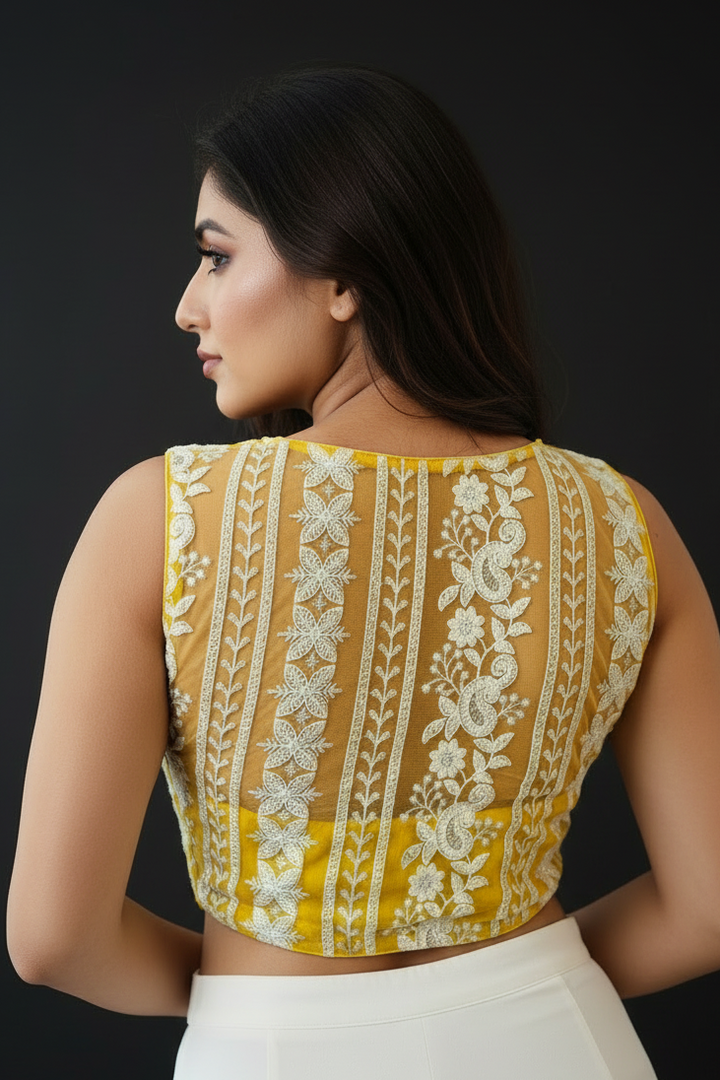 Delicate Threads Designer Net Blouse