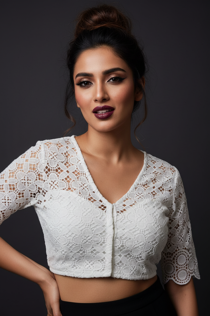 Whimsical Weave Crochet Blouse