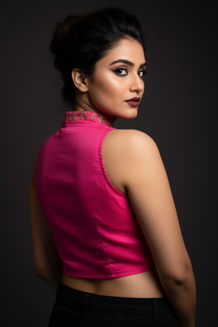 Dreamy Look- Aari Hand work Halter Blouse